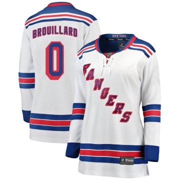 Fanatics Branded New York Rangers Women's Nikolas Brouillard Breakaway White Away NHL Jersey