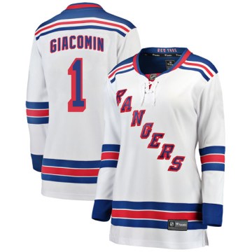 Fanatics Branded New York Rangers Women's Eddie Giacomin Breakaway White Away NHL Jersey