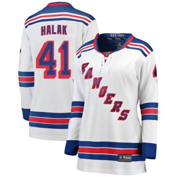 Fanatics Branded New York Rangers Women's Jaroslav Halak Breakaway White Away NHL Jersey