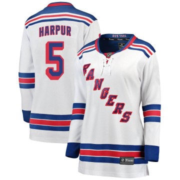 Fanatics Branded New York Rangers Women's Ben Harpur Breakaway White Away NHL Jersey