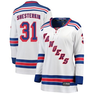 Fanatics Branded New York Rangers Women's Igor Shesterkin Breakaway White Away NHL Jersey