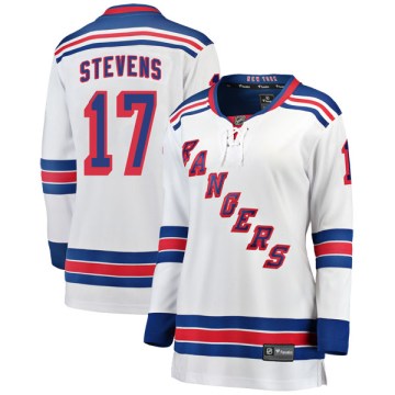 Fanatics Branded New York Rangers Women's Kevin Stevens Breakaway White Away NHL Jersey