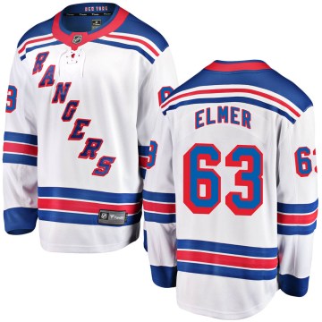 Fanatics Branded New York Rangers Men's Jake Elmer Breakaway White Away NHL Jersey