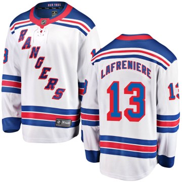 Fanatics Branded New York Rangers Men's Alexis Lafreniere Breakaway White Away NHL Jersey