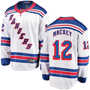 Fanatics Branded New York Rangers Men's Connor Mackey Breakaway White Away NHL Jersey