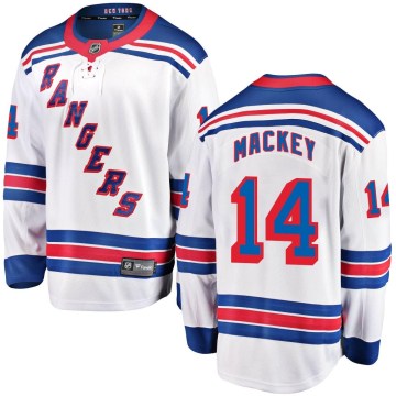 Fanatics Branded New York Rangers Men's Connor Mackey Breakaway White Away NHL Jersey