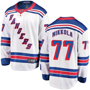 Fanatics Branded New York Rangers Men's Niko Mikkola Breakaway White Away NHL Jersey