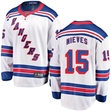 Fanatics Branded New York Rangers Men's Boo Nieves Breakaway White Away NHL Jersey