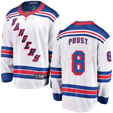 Fanatics Branded New York Rangers Men's Brandon Prust Breakaway White Away NHL Jersey