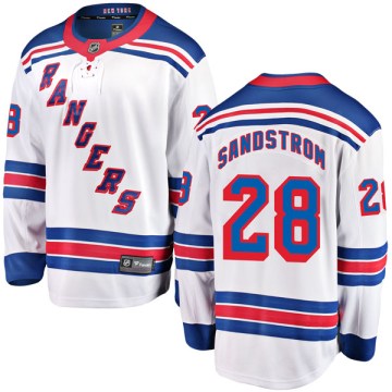 Fanatics Branded New York Rangers Men's Tomas Sandstrom Breakaway White Away NHL Jersey