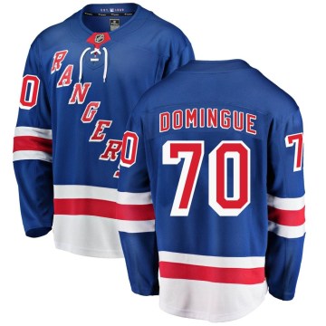 Fanatics Branded New York Rangers Men's Louis Domingue Breakaway Blue Home NHL Jersey
