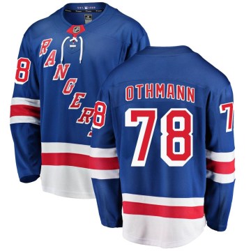 Fanatics Branded New York Rangers Men's Brennan Othmann Breakaway Blue Home NHL Jersey
