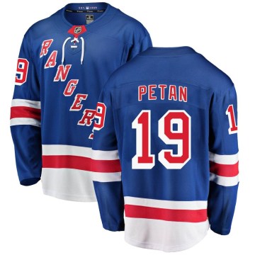 Fanatics Branded New York Rangers Men's Nic Petan Breakaway Blue Home NHL Jersey