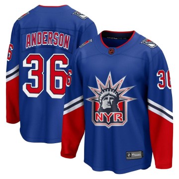 Fanatics Branded New York Rangers Men's Glenn Anderson Breakaway Royal Special Edition 2.0 NHL Jersey