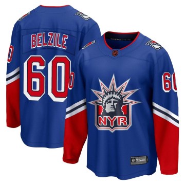 Fanatics Branded New York Rangers Men's Alex Belzile Breakaway Royal Special Edition 2.0 NHL Jersey