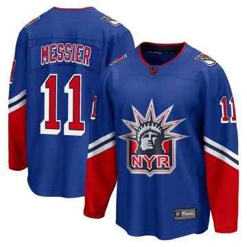 Fanatics Branded New York Rangers Men's Mark Messier Breakaway Royal Special Edition 2.0 NHL Jersey