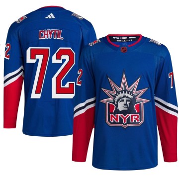 Adidas New York Rangers Men's Filip Chytil Authentic Royal Reverse Retro 2.0 NHL Jersey