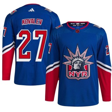 Adidas New York Rangers Men's Alex Kovalev Authentic Royal Reverse Retro 2.0 NHL Jersey