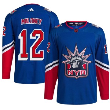 Adidas New York Rangers Men's Don Maloney Authentic Royal Reverse Retro 2.0 NHL Jersey