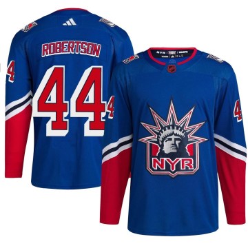Adidas New York Rangers Men's Matthew Robertson Authentic Royal Reverse Retro 2.0 NHL Jersey