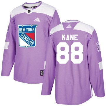 Adidas New York Rangers Men's Patrick Kane Authentic Purple Fights Cancer Practice NHL Jersey