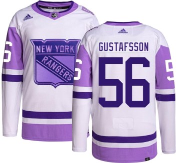 Adidas New York Rangers Men's Erik Gustafsson Authentic Hockey Fights Cancer NHL Jersey