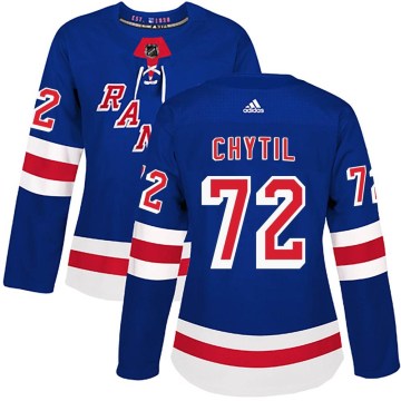 Adidas New York Rangers Women's Filip Chytil Authentic Royal Blue Home NHL Jersey