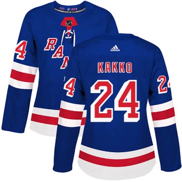 Adidas New York Rangers Women's Kaapo Kakko Authentic Royal Blue Home NHL Jersey