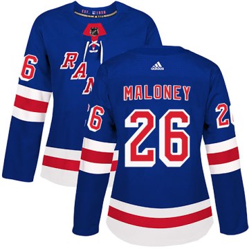 Adidas New York Rangers Women's Dave Maloney Authentic Royal Blue Home NHL Jersey