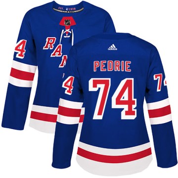 Adidas New York Rangers Women's Vince Pedrie Authentic Royal Blue Home NHL Jersey