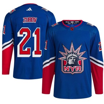 Adidas New York Rangers Youth Sergei Zubov Authentic Royal Reverse Retro 2.0 NHL Jersey