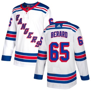 Adidas New York Rangers Youth Brett Berard Authentic White NHL Jersey