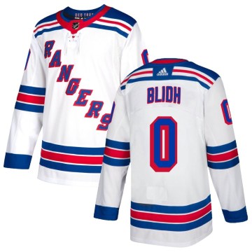 Adidas New York Rangers Youth Anton Blidh Authentic White NHL Jersey