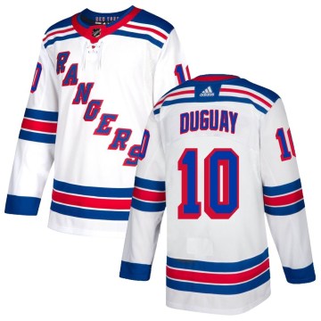 Adidas New York Rangers Youth Ron Duguay Authentic White NHL Jersey