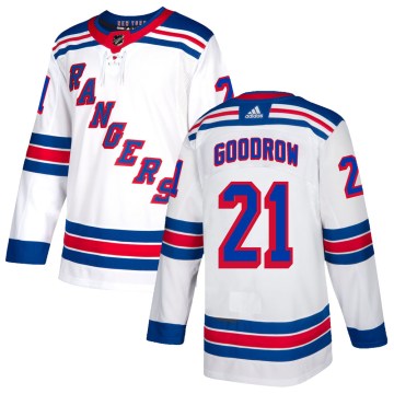 Adidas New York Rangers Youth Barclay Goodrow Authentic White NHL Jersey