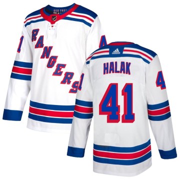 Adidas New York Rangers Youth Jaroslav Halak Authentic White NHL Jersey