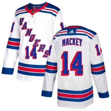 Adidas New York Rangers Youth Connor Mackey Authentic White NHL Jersey