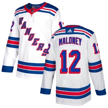 Adidas New York Rangers Youth Don Maloney Authentic White NHL Jersey