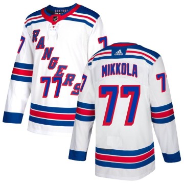 Adidas New York Rangers Youth Niko Mikkola Authentic White NHL Jersey