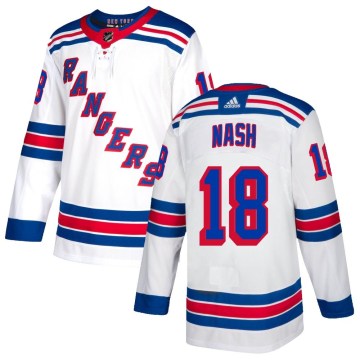 Adidas New York Rangers Youth Riley Nash Authentic White NHL Jersey