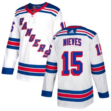 Adidas New York Rangers Youth Boo Nieves Authentic White NHL Jersey