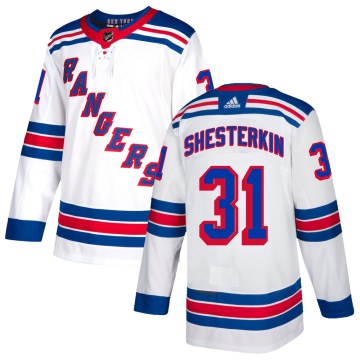 Adidas New York Rangers Youth Igor Shesterkin Authentic White NHL Jersey