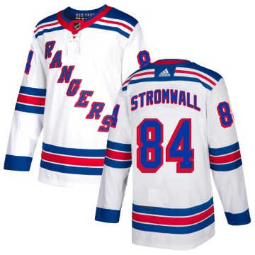 Adidas New York Rangers Youth Malte Stromwall Authentic White NHL Jersey