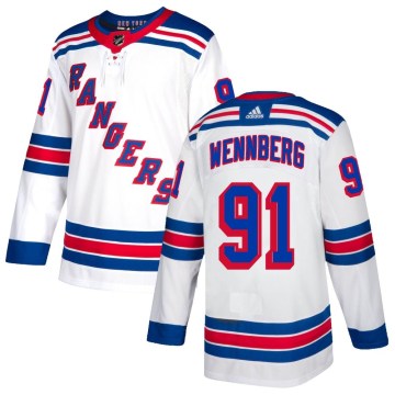 Adidas New York Rangers Youth Alex Wennberg Authentic White NHL Jersey
