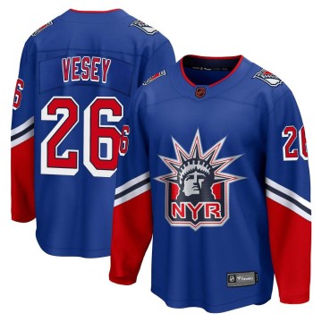 Fanatics Branded New York Rangers Youth Jimmy Vesey Breakaway Royal Special Edition 2.0 NHL Jersey
