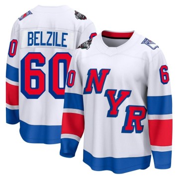 Fanatics Branded New York Rangers Men's Alex Belzile Breakaway White 2024 Stadium Series NHL Jersey