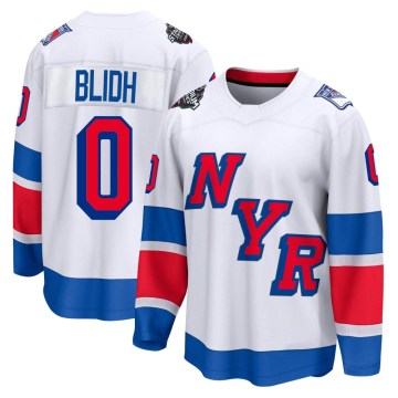 Fanatics Branded New York Rangers Men's Anton Blidh Breakaway White 2024 Stadium Series NHL Jersey