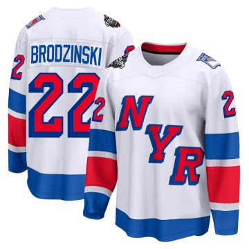Fanatics Branded New York Rangers Men's Jonny Brodzinski Breakaway White 2024 Stadium Series NHL Jersey
