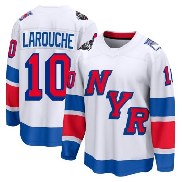 Fanatics Branded New York Rangers Men's Pierre Larouche Breakaway White 2024 Stadium Series NHL Jersey