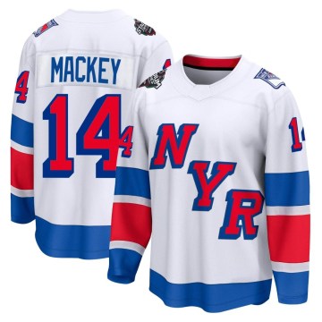 Fanatics Branded New York Rangers Men's Connor Mackey Breakaway White 2024 Stadium Series NHL Jersey